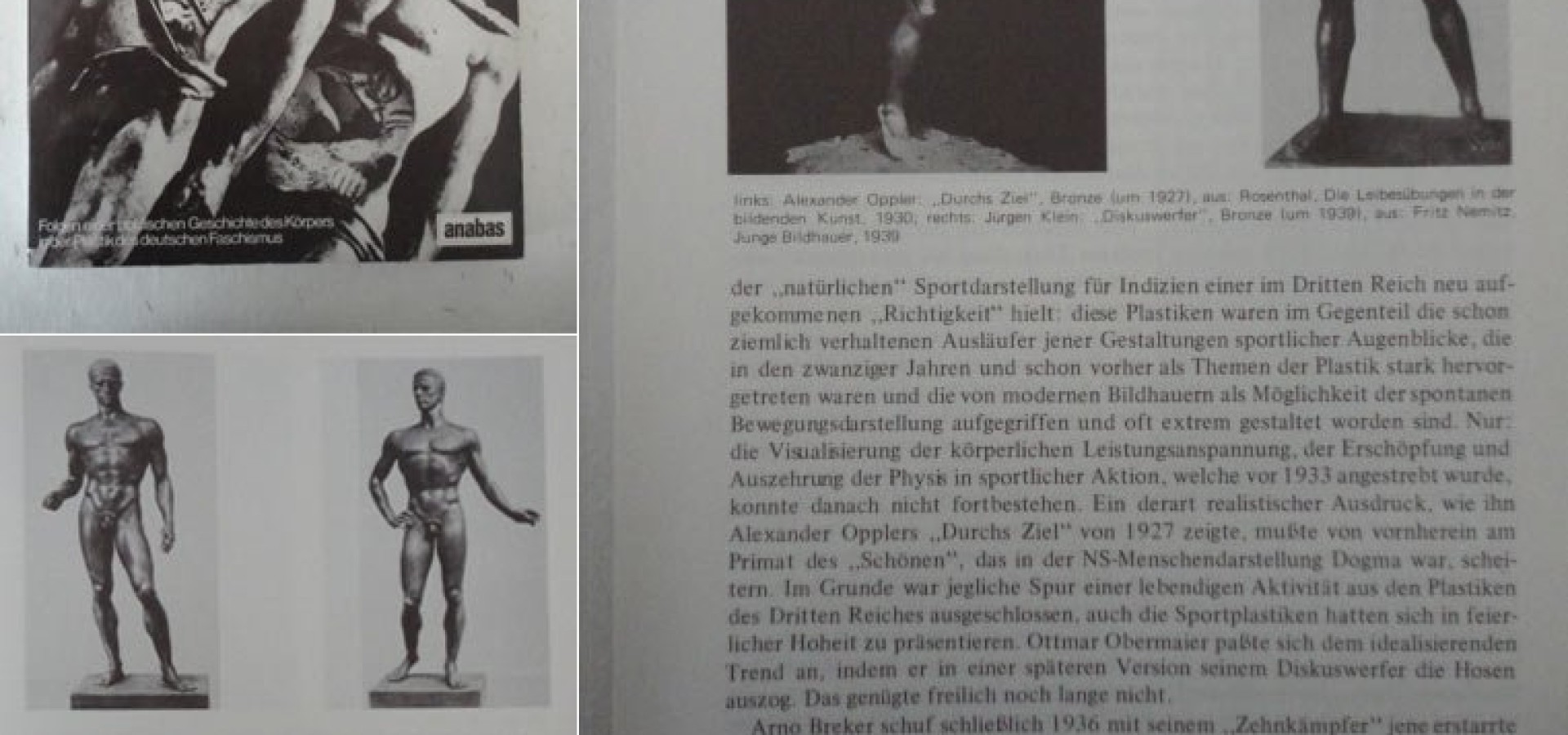 Die Nackten und die Toten des "Dritten Reiches". Folgen einer politischen Geschichte des Körpers in der Plastik des deutschen Faschismus.