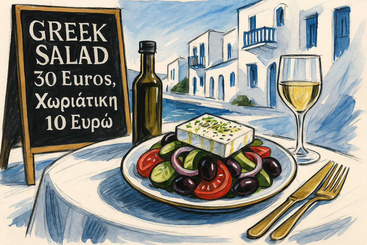 «Ναι, να κοστίζει η χωριάτικη σαλάτα 20 και 30 (!) ευρώ»  